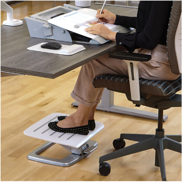 Fellowes Fußstütze Hana Series, Echtholzoberfläche, weiß