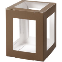folia Mini-Laternen-Zuschnitt, 100 x 100 x 120 mm, braun