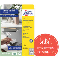 AVERY Zweckform Universal-Etiketten, 25,4 x 10 mm,...