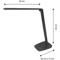 UNiLUX LED-Tischleuchte TWISTLED, schwarz