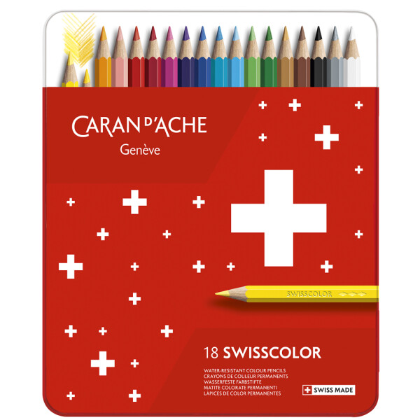 CARAN DACHE Buntstifte SWISSCOLOR, 30er Metalletui