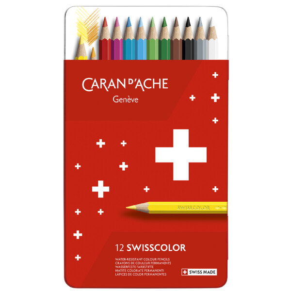 CARAN DACHE Buntstifte SWISSCOLOR, 30er Metalletui