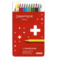 CARAN DACHE Buntstifte SWISSCOLOR, 12er Metalletui