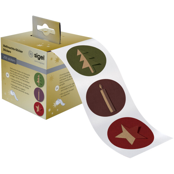 sigel Weihnachts-Sticker "Polar bear with shooting star"