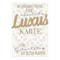SUSY CARD Geburtstagskarte Glitzer "Luxus"