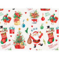 SUSY CARD Weihnachts-Geschenkpapier "Geschenke rot"