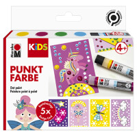 Marabu KiDS Punktfarbe Dot Pen Set "Einhorn", 4...