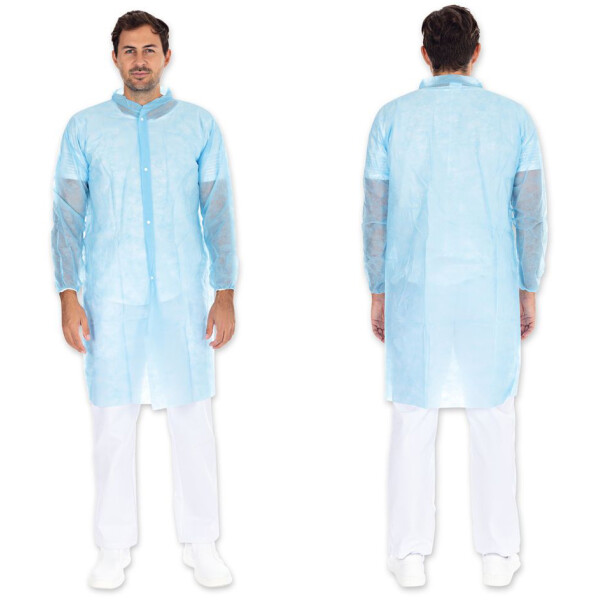 HYGONORM Besucherkittel Light mit Druckknöpfen, weiß, XL