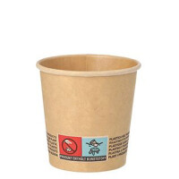 PAPSTAR Papp-Trinkbecher "pure", 0,1 l, braun