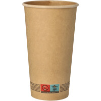 PAPSTAR Papp-Trinkbecher "pure", 0,1 l, braun