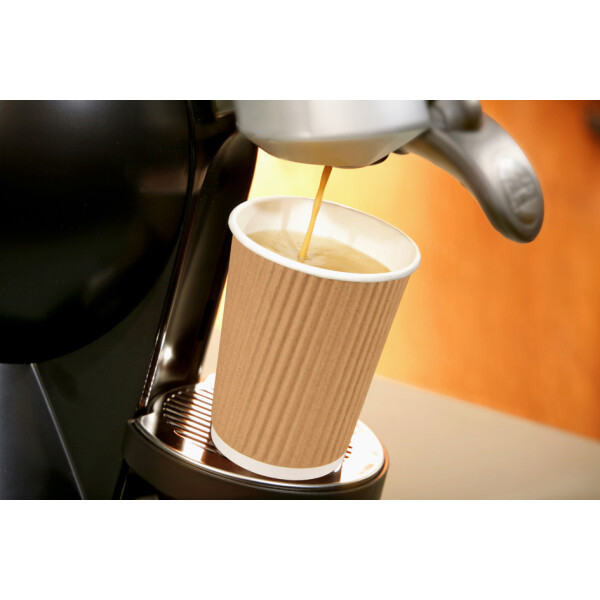 PAPSTAR Papp-Trinkbecher "pure" Ripple Wall, 0,3 l, beige