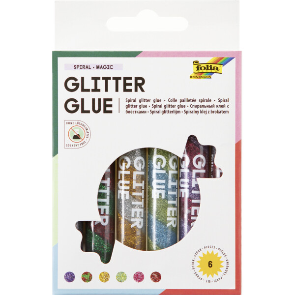folia Glitzerkleber "Glitterglue SPIRAL NEON", sortiert