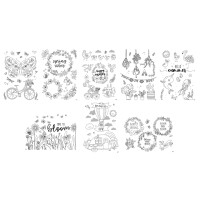 folia Fensterbilder-Vorlagen "BLOOM & GROW" - Premium