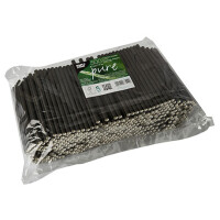 PAPSTAR Papier-Trinkhalm "pure", 100 mm, schwarz