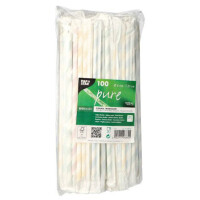PAPSTAR Papier-Trinkhalm "Stripes", 200 mm,...