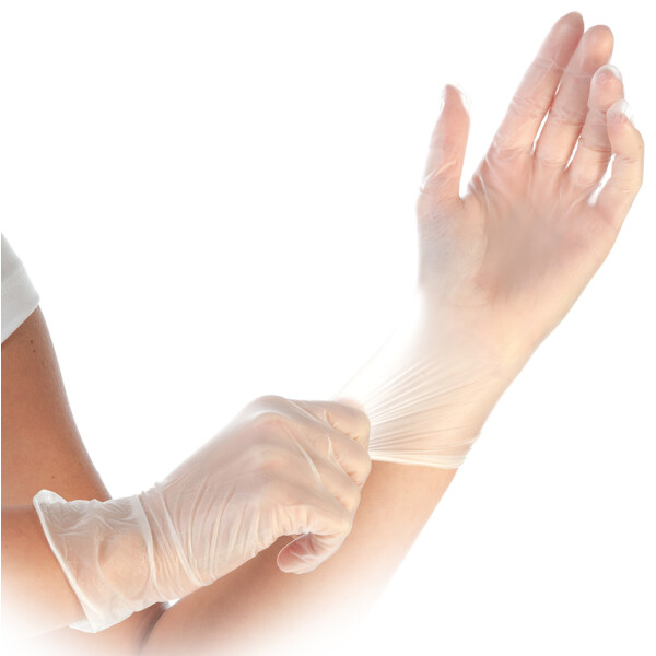 HYGONORM Vinyl-Handschuh IDEAL FIT, M, transparent