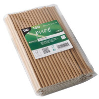 PAPSTAR Papier-Trinkhalm "pure", 200 mm, braun