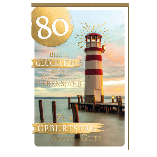 SUSY CARD Geburtstagskarte "Goldig" - 60. Geburtstag