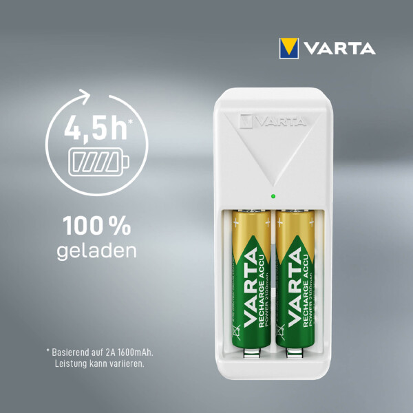 VARTA Ladegerät Mini Charger, weiß