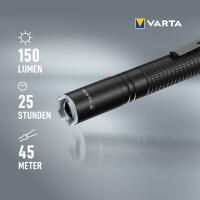 VARTA Taschenlampe Aluminium Light F10 Pro, schwarz