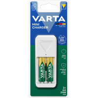 VARTA Ladegerät Mini Charger, weiß,...