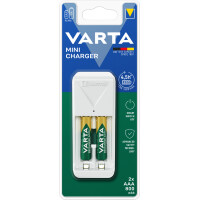 VARTA Ladegerät Mini Charger, weiß,...