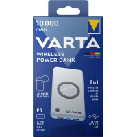 VARTA Powerbank "Wireless", 20.000 mAh, weiß
