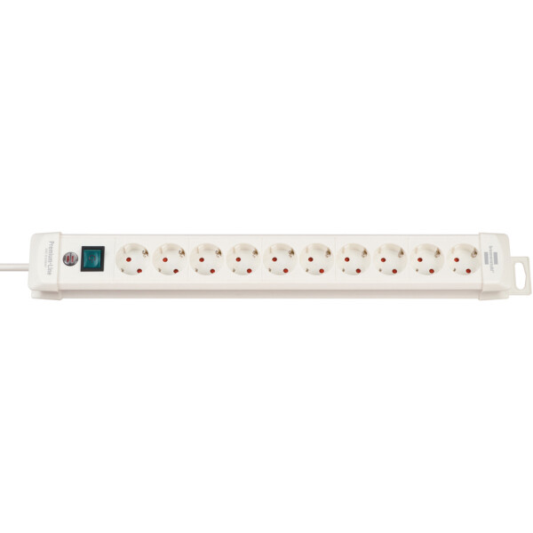 brennenstuhl Steckdosenleiste "Premium-Line", 10-fach, weiß