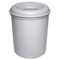 EXACOMPTA Sicherheitspapierkorb, 15 Liter, PP, steingrau