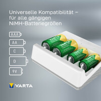 VARTA Ladegerät Universal Charger, weiß,...