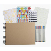 EXACOMPTA Scrapbooking-Set SCRAP ADDICT, hellbraun