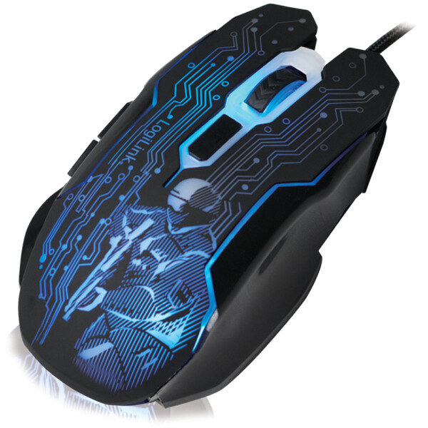 LogiLink Optische Gaming Maus, kabelgebunden, schwarz