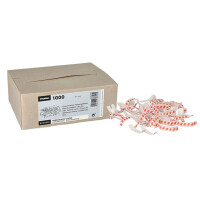 STARPAK Verschluss-Clips, Länge: 33 mm, rot weiß