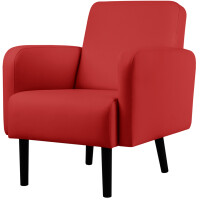 PAPERFLOW Sessel LISBOA, Kunstlederbezug, rot