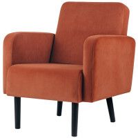 PAPERFLOW Sessel LISBOA, Samtbezug, rot