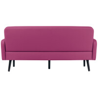 PAPERFLOW 3-Sitzer Sofa LISBOA, Kunstlederbezug, schwarz