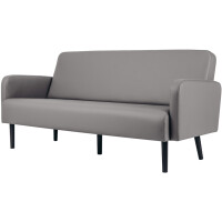 PAPERFLOW 3-Sitzer Sofa LISBOA, Kunstlederbezug, schwarz