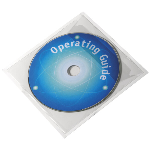 DURABLE Selbstklebetaschen POCKETFIX CD DVD, transparent