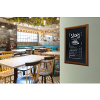 Securit Kreidetafel UNIVERSAL, mit Holzrahmen, dunkelbraun