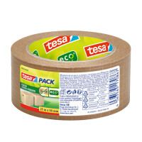 tesapack PAPER ULTRA STRONG Verpackungsklebeband, 50mm x 25m