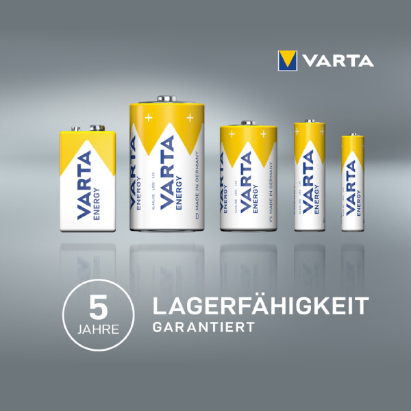 VARTA Alkaline Batterie Energy, Micro (AAA LR3), 8er