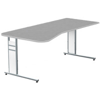 kerkmann Anbau-Schreibtisch Form 4, (B)1.000 mm, anthrazit