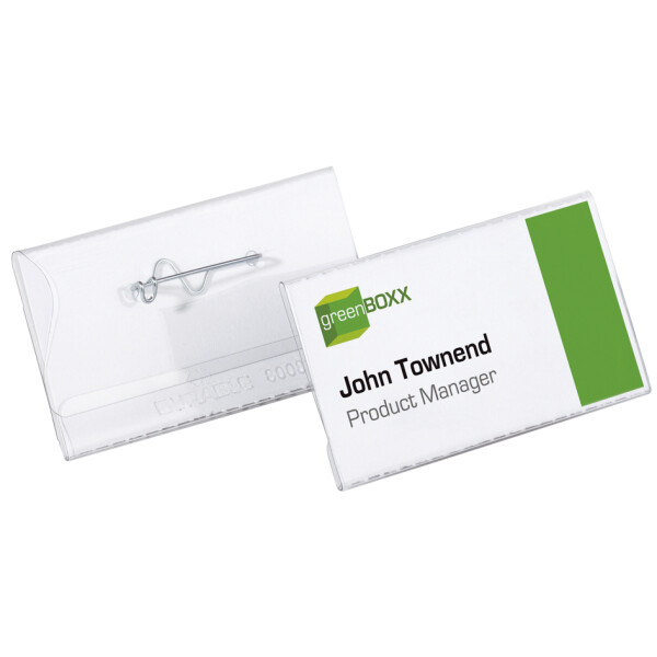 DURABLE Namensschild, mit Wellennadel, 60 x 30 mm