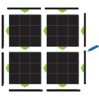 miltex Randleiste Yoga Octa Oil, 965x65 mm, schwarz, weibl.