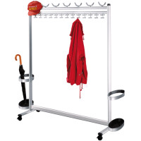 kerkmann Schirmhalter Multiline mit Tropfmulde, silber