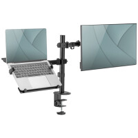 DIGITUS Universal Monitorarm mit Notebookhalterung, schwarz