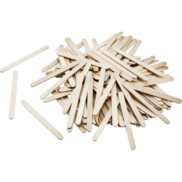 folia Holzstäbchen "Pastell", Länge: 114 mm, Pastellfarben