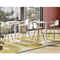 PAPERFLOW Stehtisch easyDesk, Durchmesser 800mm, buche...