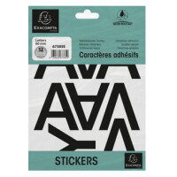 EXACOMPTA Selbstklebebuchstaben A-Z, 30 mm, schwarz