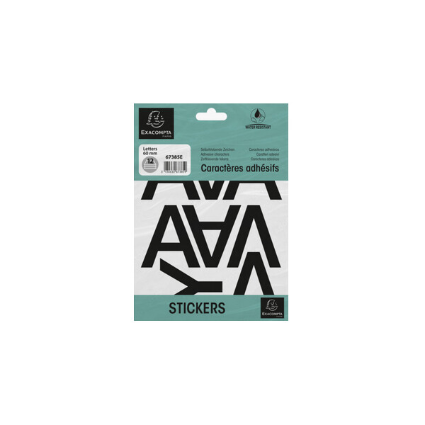 EXACOMPTA Selbstklebebuchstaben A-Z, 10 mm, schwarz